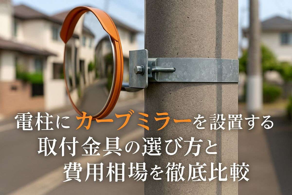 電柱にカーブミラーを設置する際の取付金具の選び方と費用相場を徹底比較