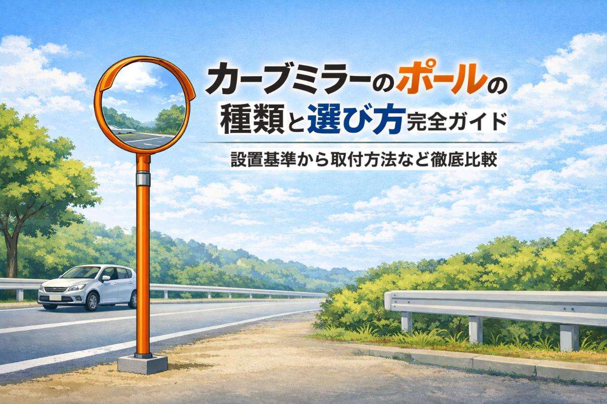 カーブミラーのポールの種類と選び方完全ガイド｜設置基準から取付方法など徹底比較