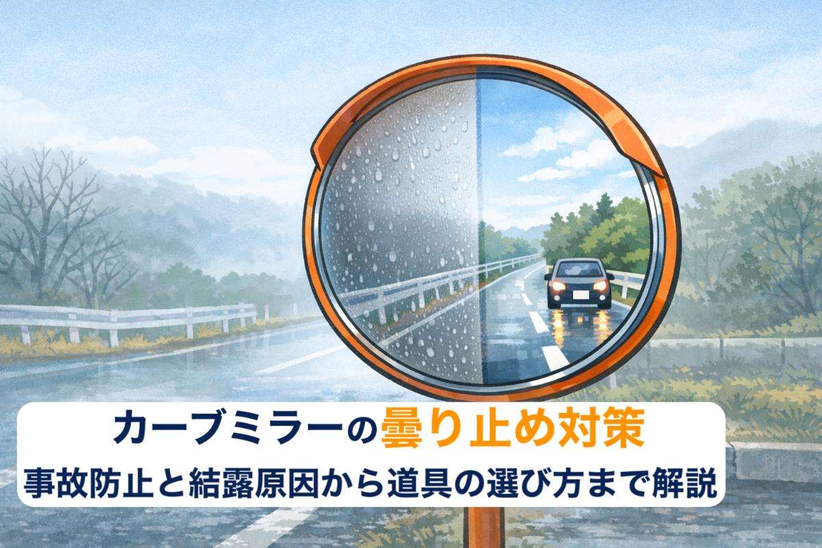 カーブミラーの曇り止め対策｜事故防止と結露原因から道具の選び方まで解説